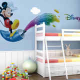 儿童房间卡通墙贴画卧室客厅迪士尼米老鼠卡通可爱可移除自粘贴纸