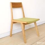 正品美国进口白橡木餐椅纯实木椅子日式软包椅现在简约布面椅子