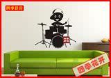 架子鼓墙贴乐器贴纸音乐 教室卧室客厅沙发背景时尚装饰墙纸T1226