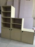 可移动书柜自由组合简易书架落地简约现代小柜子组装储物柜带门木