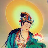 a王菩萨金身佛像画 护法画像 丝绸画卷轴画 佛教用品装饰挂画