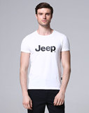 专柜正品Jeep美国吉普纯色夏季短袖T恤 男 商务休闲修身圆领T恤