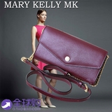 正品代购MARY KELLY MK女包十字纹真牛皮信封包小方包单肩斜跨包