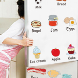 创意厨房柜门贴装饰冰箱贴纸 奶茶店个性餐厅可移除墙贴画水果贴