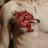 防水纹身贴纸 狼头纹身 刺青 手臂纹身 男女个性纹身 定做纹身贴