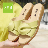 XMM2016夏季新款平底凉拖鞋韩版真皮平跟孕妇凉鞋女时尚室外凉拖