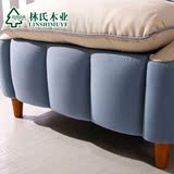 林氏木业现代简约布艺单人沙发可拆洗小户型沙发椅迷你老虎椅DY01