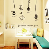 创意表情灯 简约现代装饰墙贴纸 客厅卧室餐厅墙壁贴纸贴画