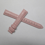 手表皮带女真皮配件粉红色白色表带代用浪琴天梭卡西欧14mm手表带
