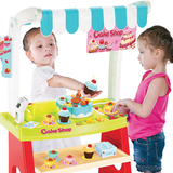 小卖家老板过家家收银台收银机可刷卡儿童玩具女孩礼物豪华蛋糕店