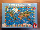 【现货】德国SCHMIDT进口拼图 儿童拼图 彩色世界地图 大号200片