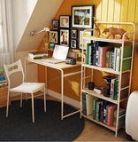 北欧笔记本电脑桌椅书架组合创意简约台式桌子家用书桌儿童学习桌