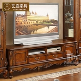 美式实木电视柜1.8米地柜欧式储物柜古典液晶电视机柜客厅矮柜子
