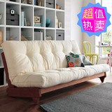 沙发床宜家小户型可拆洗省空间多功能简约现代布艺实木折叠床成人