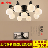 新中式吸顶灯现代简约圆形客厅灯美式复古个性卧室餐厅灯具灯饰