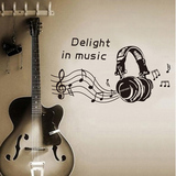 创意音乐音符五线谱贴纸墙贴儿童房幼儿园教室装饰乐器琴行贴画
