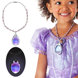 美国代购Disney迪士尼小公主苏菲亚sofia魔法护身符发光项链 皇冠