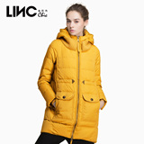 LINC/金羽杰冬装品牌羽绒服女中长款修身大码加厚潮外套183916