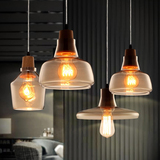 loft设计师的灯咖啡厅简约创意吧台灯具个性北欧田园单头玻璃吊灯