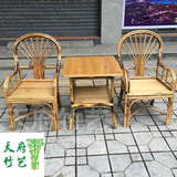 竹家具方形双层竹茶几茶桌 竹桌子椅子 竹制小茶几角几酒吧茶水桌