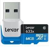 LEXAR/雷克沙TF 64G 633X 95M/S CLASS10 送原装USB3.0读卡器