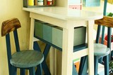 实木家用吧台桌椅组合定制客厅酒柜转角靠墙吧台桌原木简约小吧台
