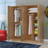 简易宜家衣柜实木质板式组合整体衣柜2门3门4门大衣柜儿童衣柜