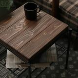 美式实木茶几简约创意客厅家具仿古茶桌椅组合小户型铁艺沙发边桌