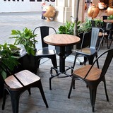 铁艺复古桌椅奶茶咖啡餐厅创意户外阳台休闲酒吧椅组合三件套桌椅