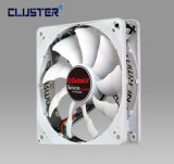 安耐美 白蝠(CLUSTER)12CM 白色LED静音风扇500-1200转速 8-14db