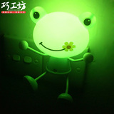 1青蛙光控插电节能创意个性可爱特色led光感应婴儿喂奶灯 小夜灯1