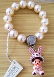 香港sogo专柜正品蒙奇奇施华洛奶白水晶珍珠手链手镯BRA009-C40兔