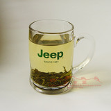 吉普JEEP汽车4S专供纪念礼品精品厚重玻璃马克杯/水杯茶杯/啤酒杯