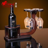 晟维欧式红酒架子杯架摆件木质复古手工创意酒瓶架客厅酒柜送礼
