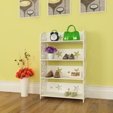 环保简易儿童书柜书架置物架彩色书柜书架镂空展示架现代简约