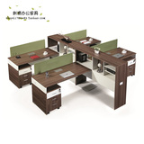 广州办公家具屏风卡座4职员办公桌工作位单人6办公电脑桌椅带书柜