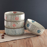 景德镇创意陶瓷餐具 日式家用大号8寸大汤碗汤盆 和风釉下彩瓷器
