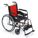 日本三贵MIKI轮椅车铝合金便携折叠式免充气老人残疾人代步车BF