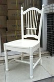 欧美实木家具实木餐椅书桌椅白色餐椅韩式餐椅宜家风格简欧地中海