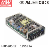 正品明纬1U金属网壳外形开关电源 HRP-200-12  DC12V 200W 16.7A