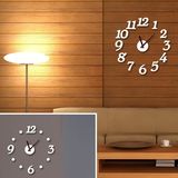 创意立体时钟表 数字墙贴画 客厅卧室书房时尚房间装饰壁纸贴包邮