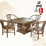 鸡翅木仿古茶桌椅组合 泡茶桌方形 小功夫茶桌茶台 中式红木家具