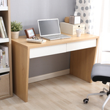 木纹白色小型长80/100/120*60*76cm简易带抽屉台式电脑桌学习书桌