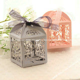 镂空鸟笼喜糖盒 韩国蕾丝带结婚糖果盒 爱心欧式立体巧克力纸盒