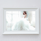 挂墙画框16寸24寸30寸36寸实木婚纱照相框创意油画框欧式白色相框