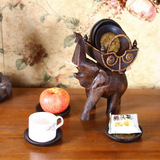 泰国木雕大象糖果盘茶杯垫摆件家居装饰大象招财客厅茶几摆件