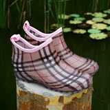 外贸出口女式低帮舒适花园雨鞋雨靴时尚短筒磨砂平底防滑雨鞋水鞋