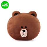 LINE FRIENDS 布朗熊毛绒抱枕靠垫公仔30cm 可爱玩偶卡通玩具