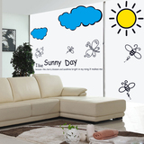 DIY可移除墙贴纸客厅卧室橱柜书房儿童房装饰贴壁贴壁纸阳光明媚