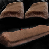 冬季羊毛汽车坐垫皮毛一体无靠背小三件套长毛绒座垫奥迪奔驰宝马
